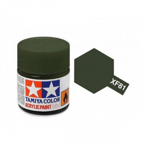 TAMIYA XF-81 DARK GREEN 2 (RAF) - ACRYLIC PAINT MINI (FLAT) 10ML
